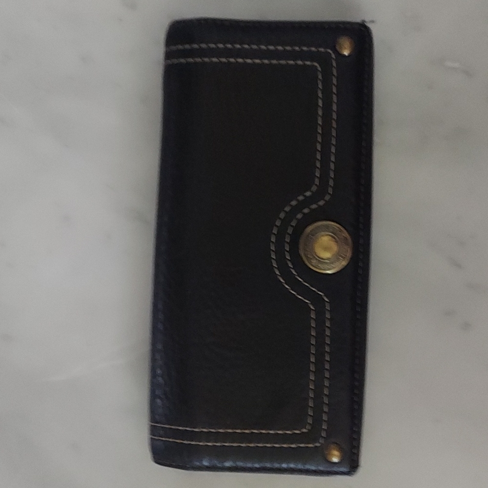 Coach black wallet EUC